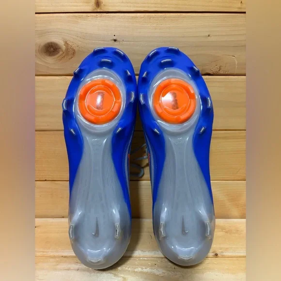 Nike Air Zoom Vapor Pro 1 Men Size 10.5 Football Cleats Grey Racer Blue Orange - Picture 4 of 7